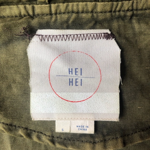 Anthropologie x Hei Hei Military Jacket Women’s Small Army Green Utility Lace - Picture 13 of 15